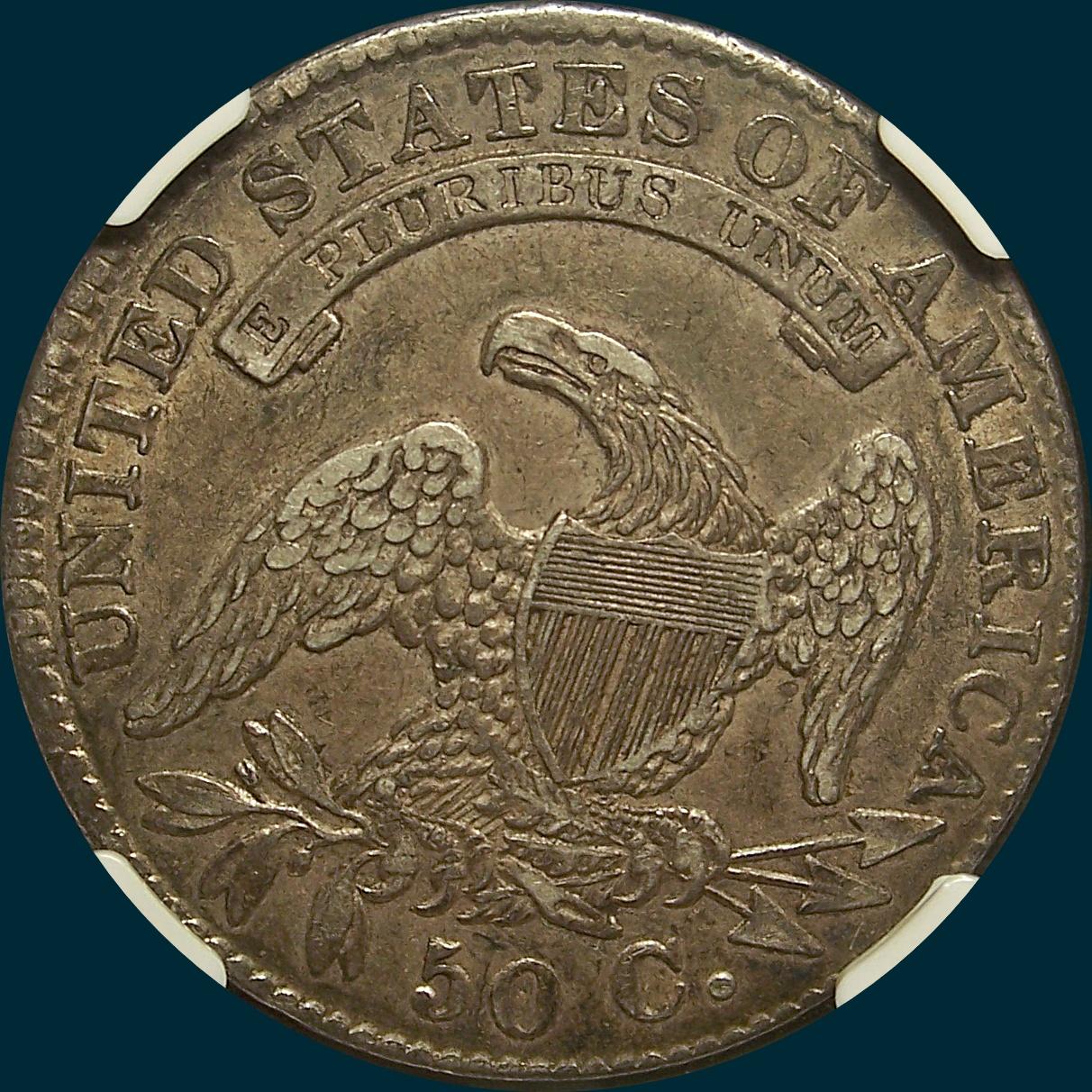 1833, O-113, Capped Bust Half Dollar