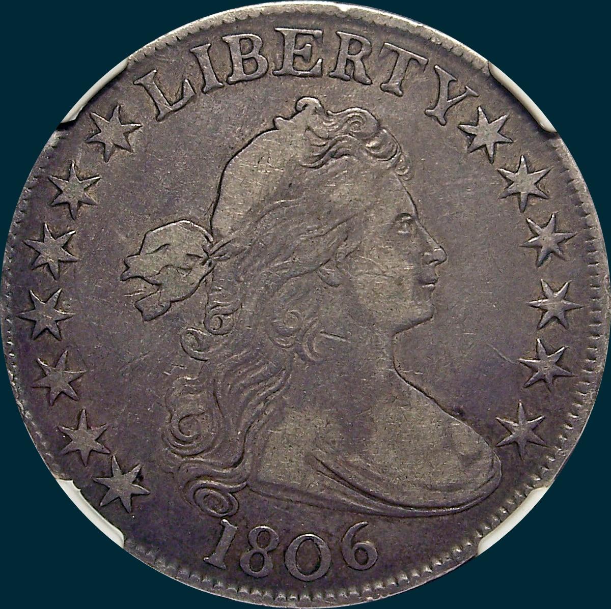 1806, O-109, Draped Bust, Half Dollar