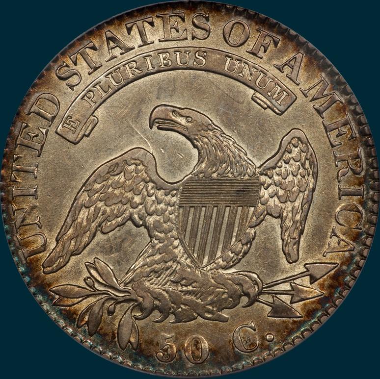 1823, O-101, Broken 3, Capped Bust, Half Dollar
