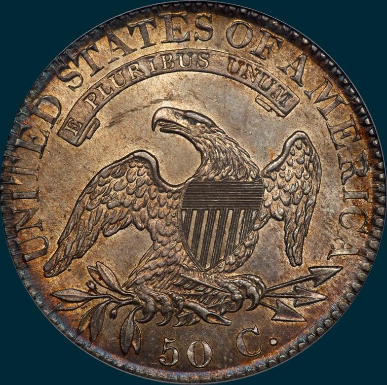 1823, O-101a, patched 3, Capped Bust, Half Dollar