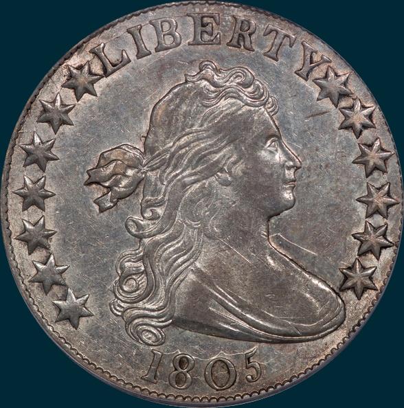 1805, O-104, R5-, Draped Bust, Half Dollar