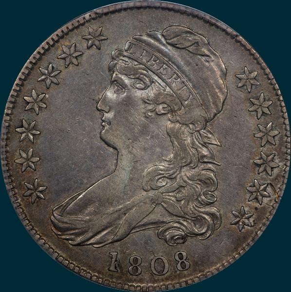 1808, O-110 R5, Capped Bust, Half Dollar