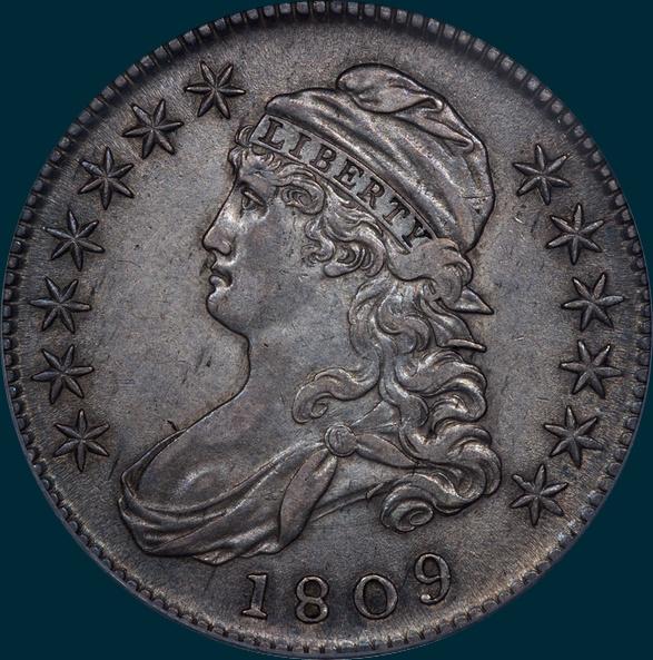 1809, O-111, Capped Bust, Half Dollar