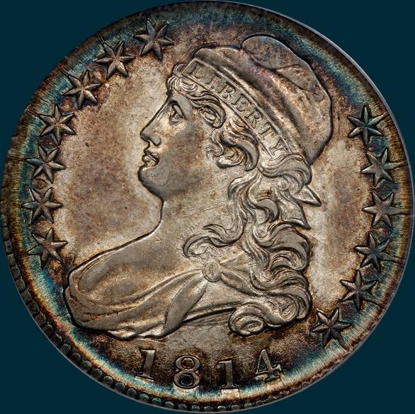 1814, O-102a, Capped Bust, Half Dollar