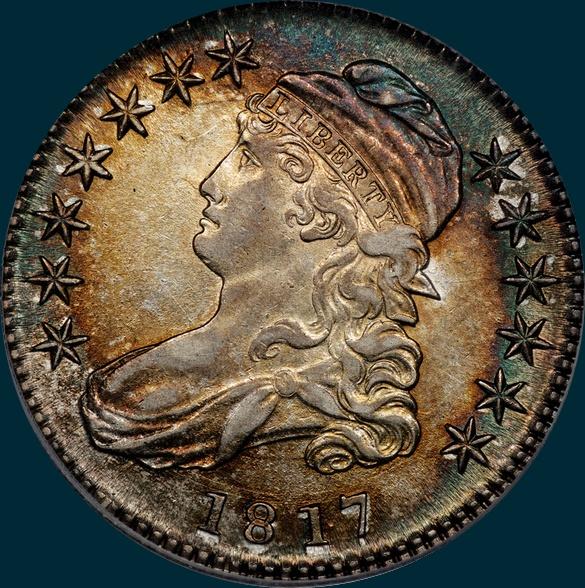 1817 O-103, Capped bust half dollar