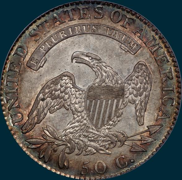 1819, O-103, Large 9 over 8, Capped Bust, Half Dollar