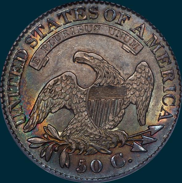 1827, O-143, R3, Square Base 2, Capped Bust, Half Dollar