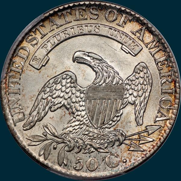 1827, O-112a, R3, Square Base 2, Capped Bust Half Dollar 