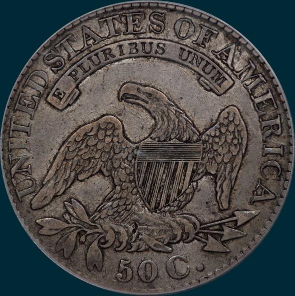 1827 o-127, capped bust, half dollar