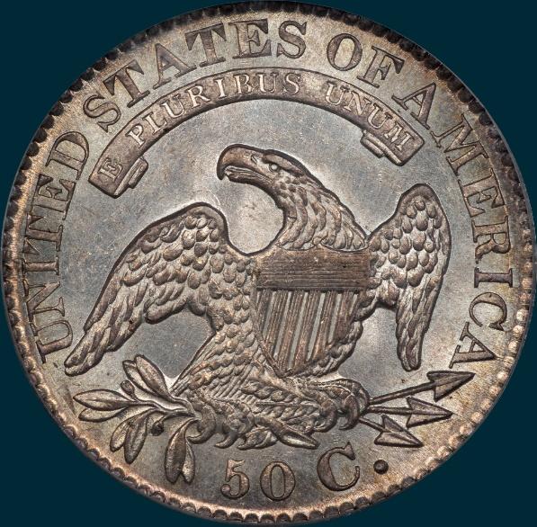 1828 O-114, small 8's large letters, capped bust half dollar