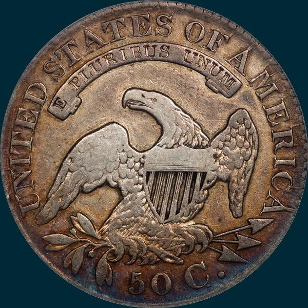 1828, O-123, Square Base 2, Small 8's, Large Letters, Capped Bust, Half Dollar