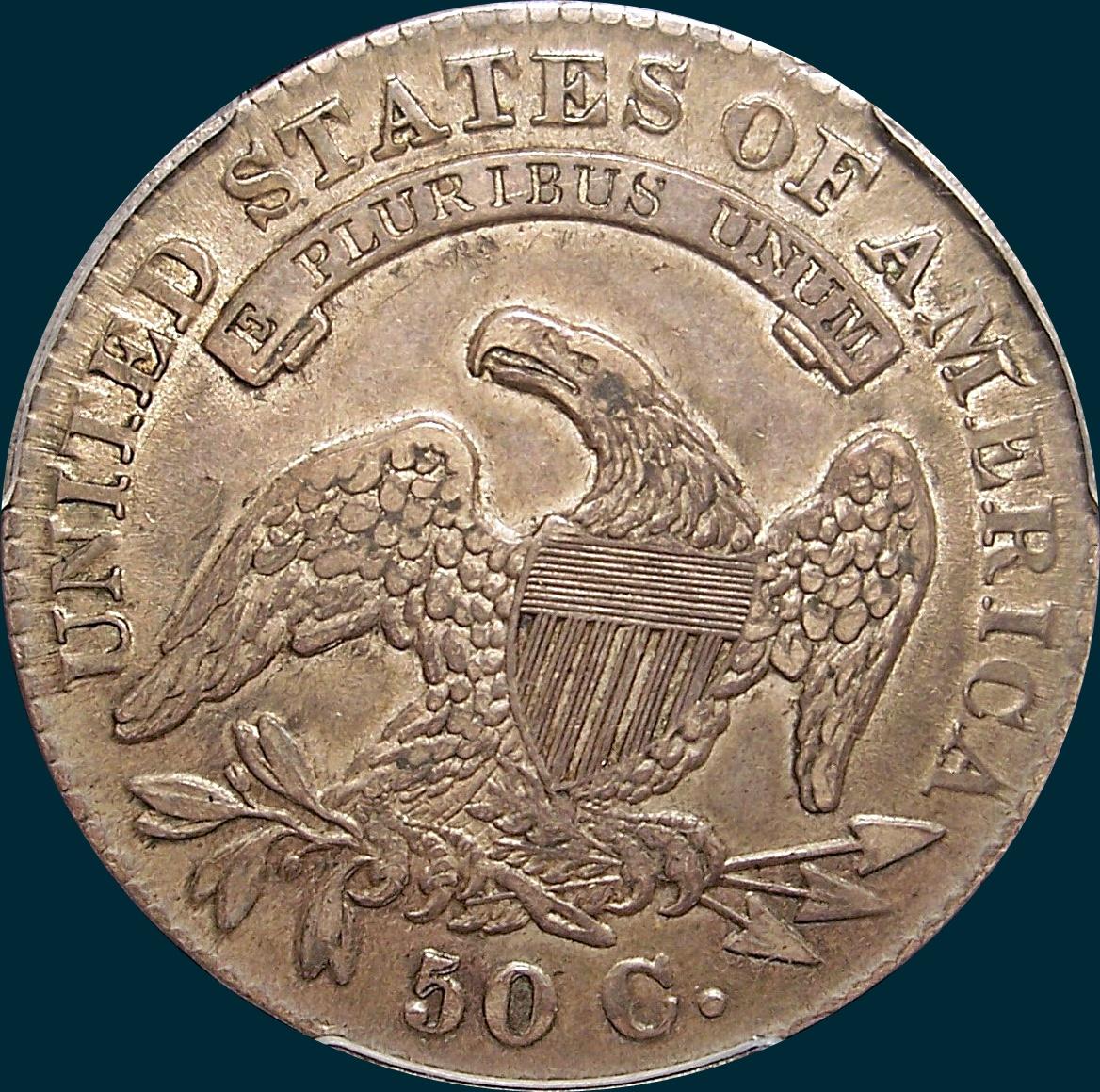 1830 O-122, large 0, capped bust half dollar