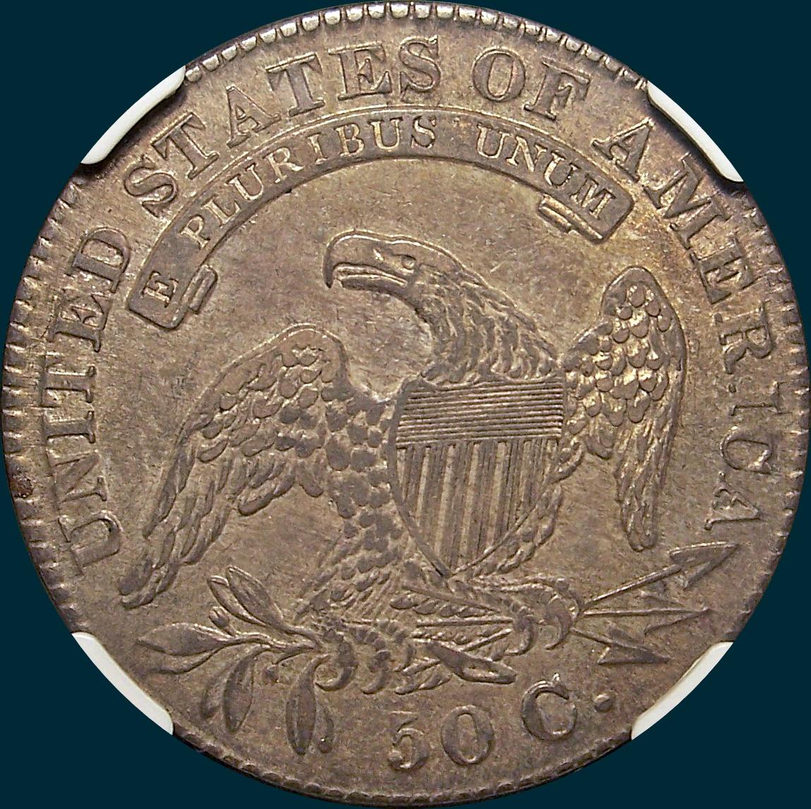 1830 O-108, small 0, capped bust half dollar