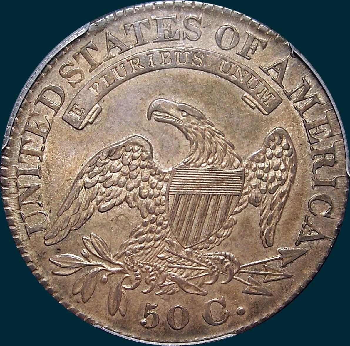 1828, O-107, Curl Base 2, Knob, Capped Bust, Half Dollar