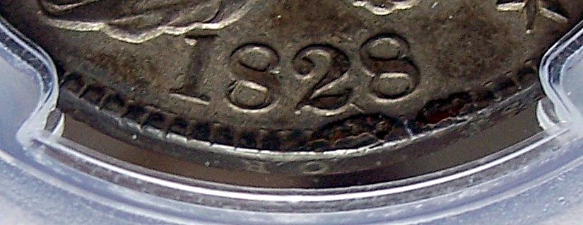 1828, O-107, Curl Base 2, Knob, Capped Bust, Half Dollar