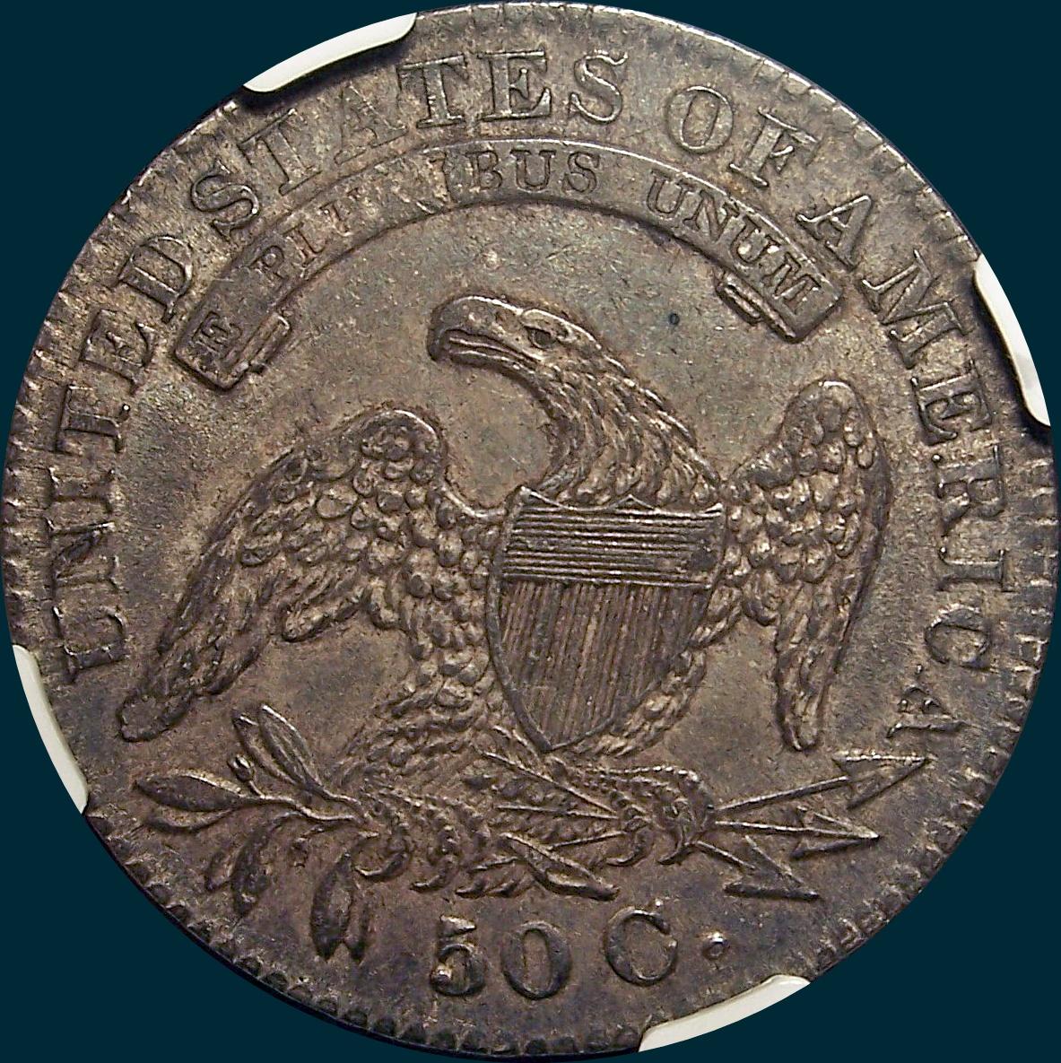 1832, O-110, Small Letters, Capped Bust, Half Dollar