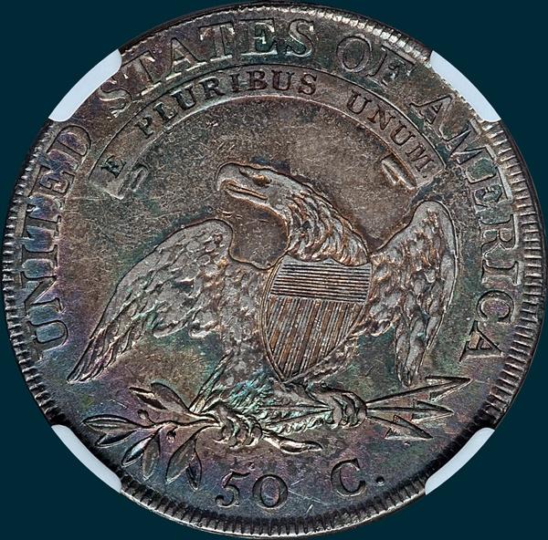 1807, O-111b, Capped Bust, Half dollar, Bearded Goddess