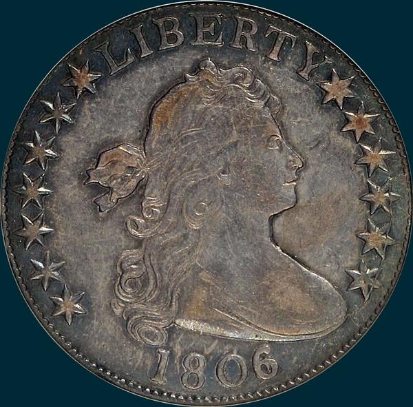 1806/5, O-104a, R5, Draped Bust, Half Dollar