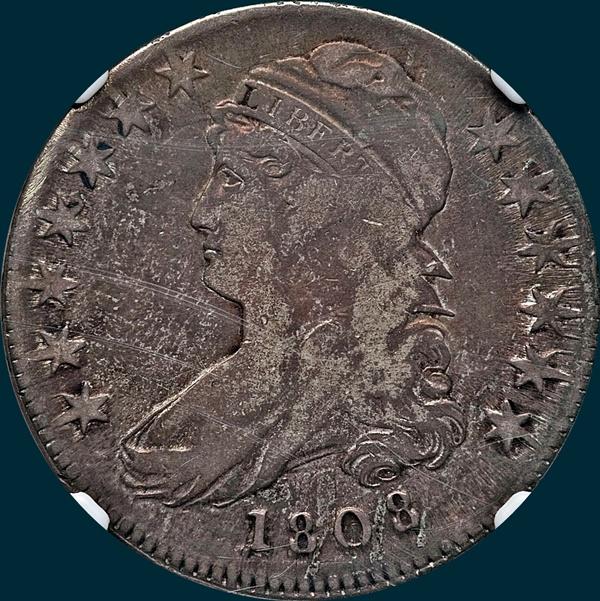 1808, O-104a, Capped Bust, Half Dollar