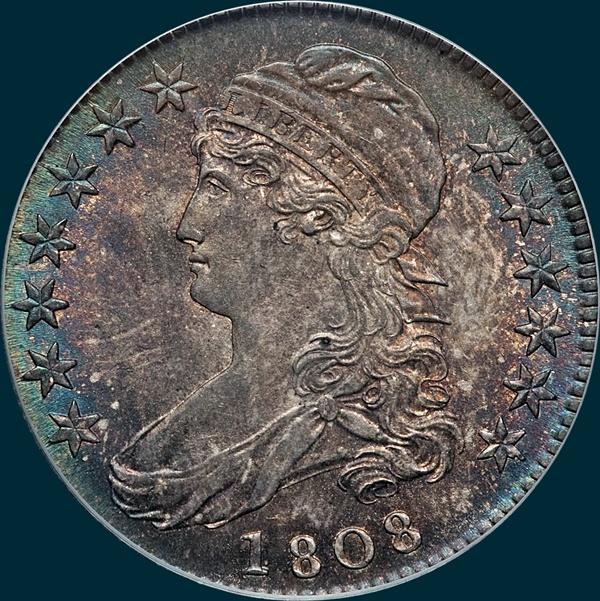 1808 O-105, Capped Bust, Half dollar