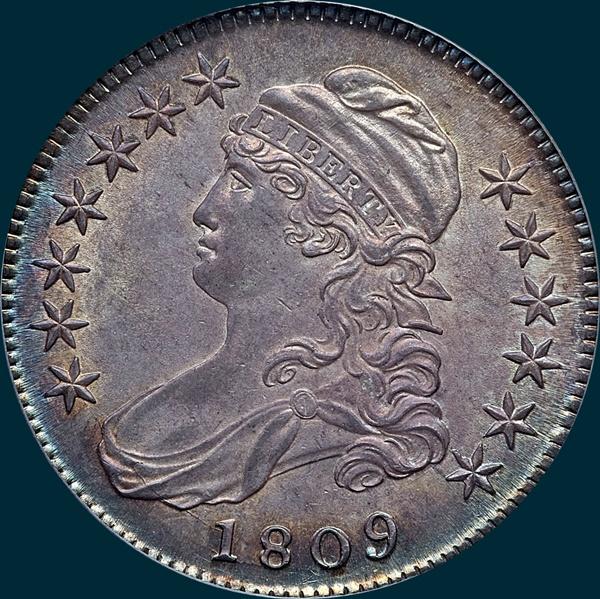 1809, O-102a, Capped Bust, Half Dollar