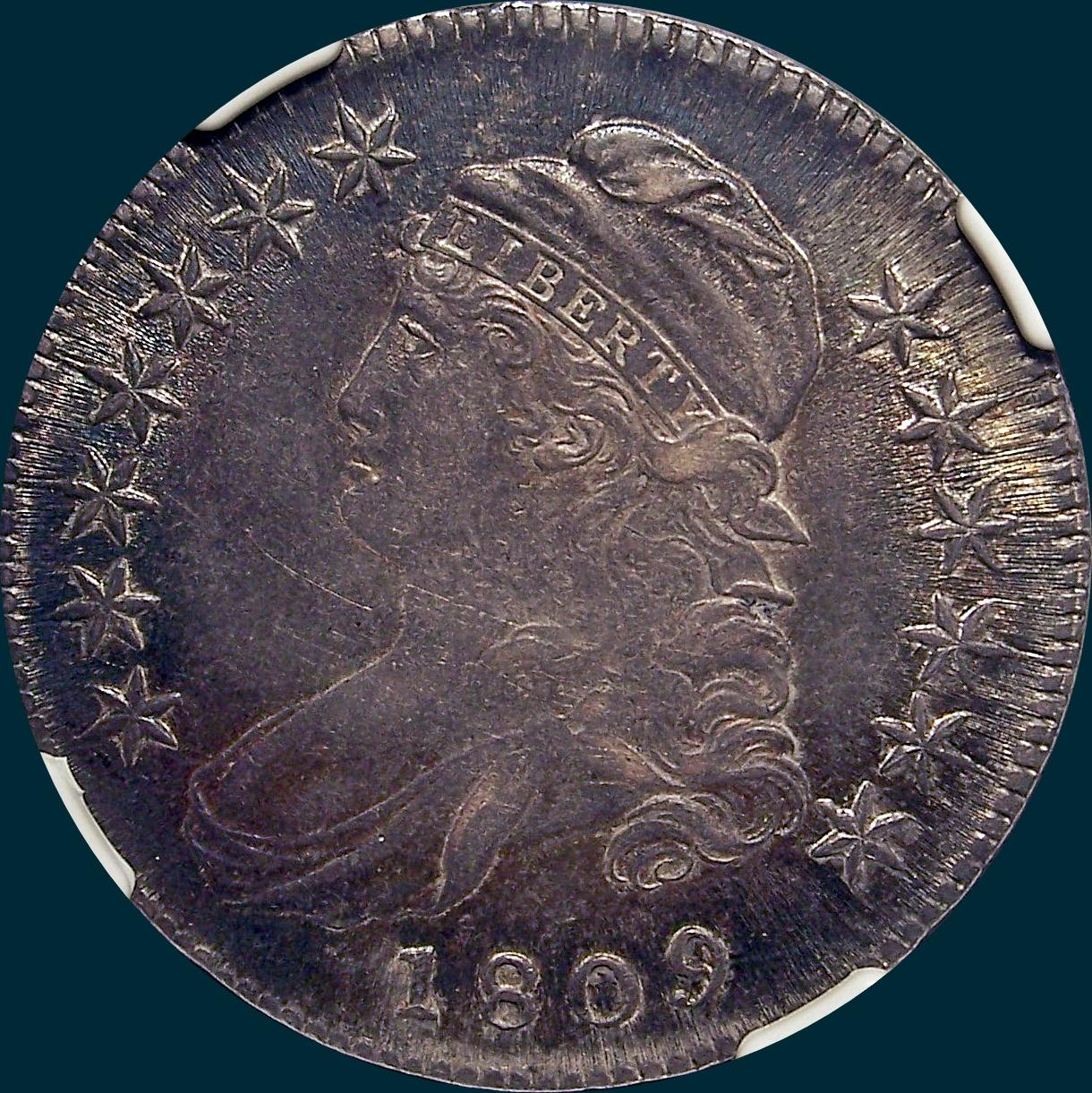 1809,O-103, R1, Capped Bust, Half Dollar