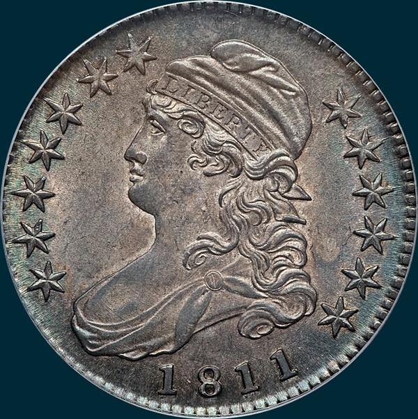 1811, O-105a, Small 8, Capped Bust, Half Dollar