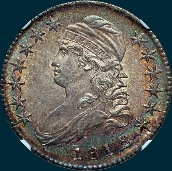 1812, O-102a, 2/1, or 12/11, 12 over 11, 2 over 1, Overdate, Small 8, Capped Bust, Half Dollar