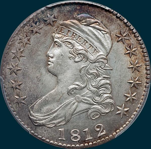 1812 O-105, Capped bust half dollar