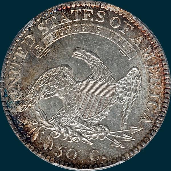 1812 O-105, Capped bust half dollar