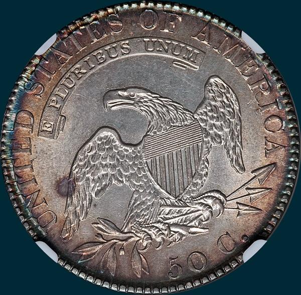 1820, O-103a, Small Date, Curled 2, Capped Bust Half Dollar