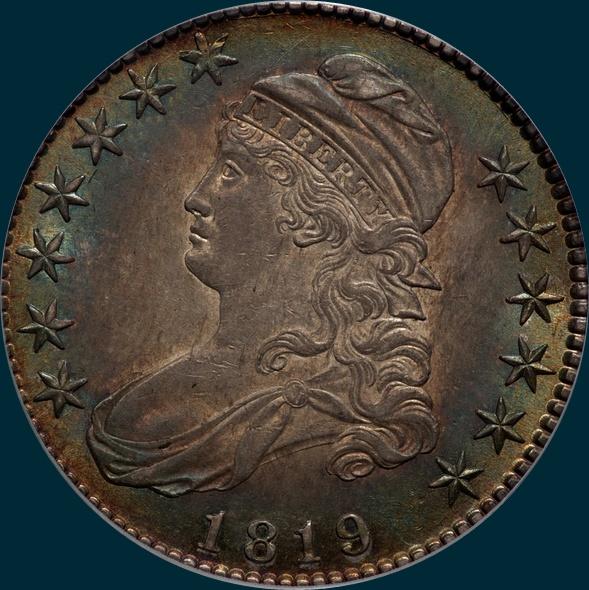 1819, O-110, Capped Bust, Half Dollar