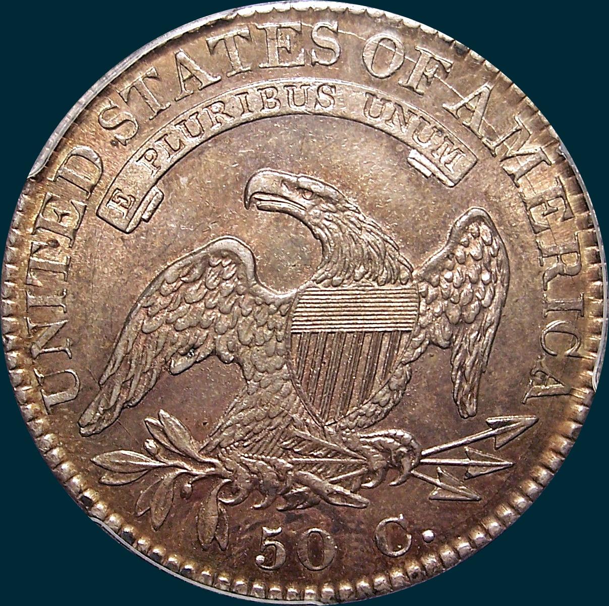 1822 O-105, capped bust, half dollar