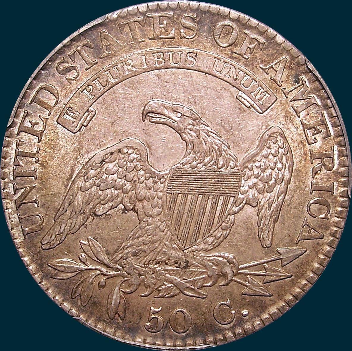 1822 O-106, capped bust, half dollar
