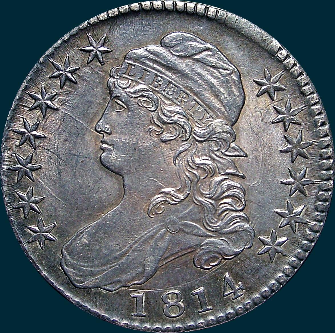 1814, O-103, Capped Bust, Half Dollar