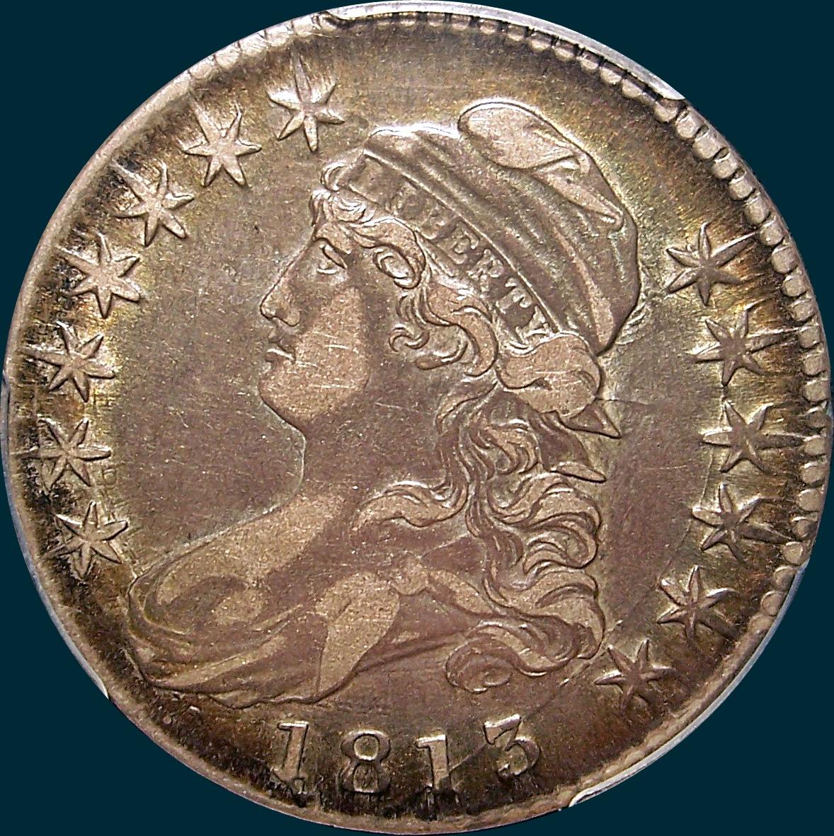 1813, O-107a, R4, Capped Bust, Half Dollar