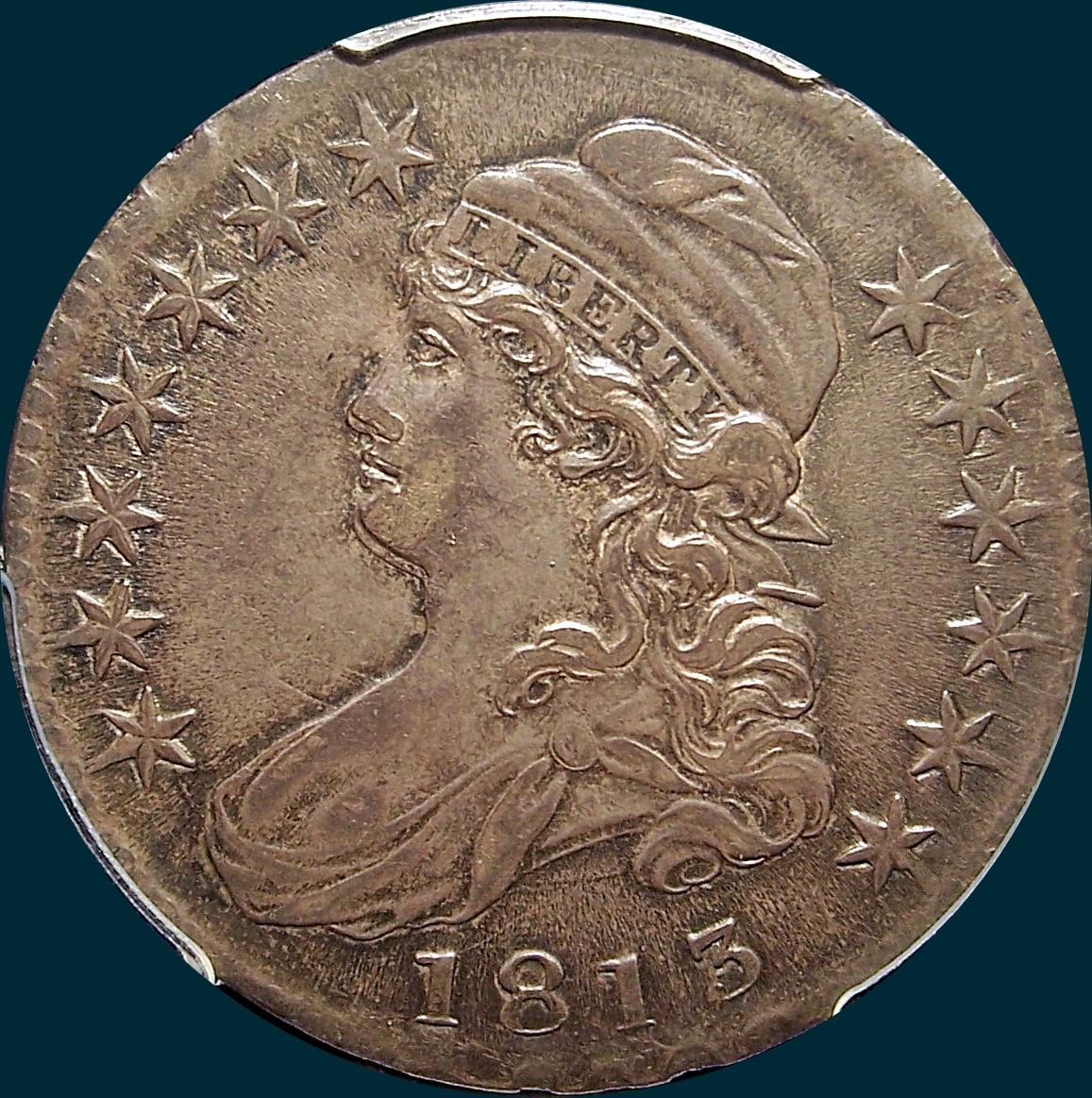 1813, O-108a, R2, Capped Bust, Half Dollar