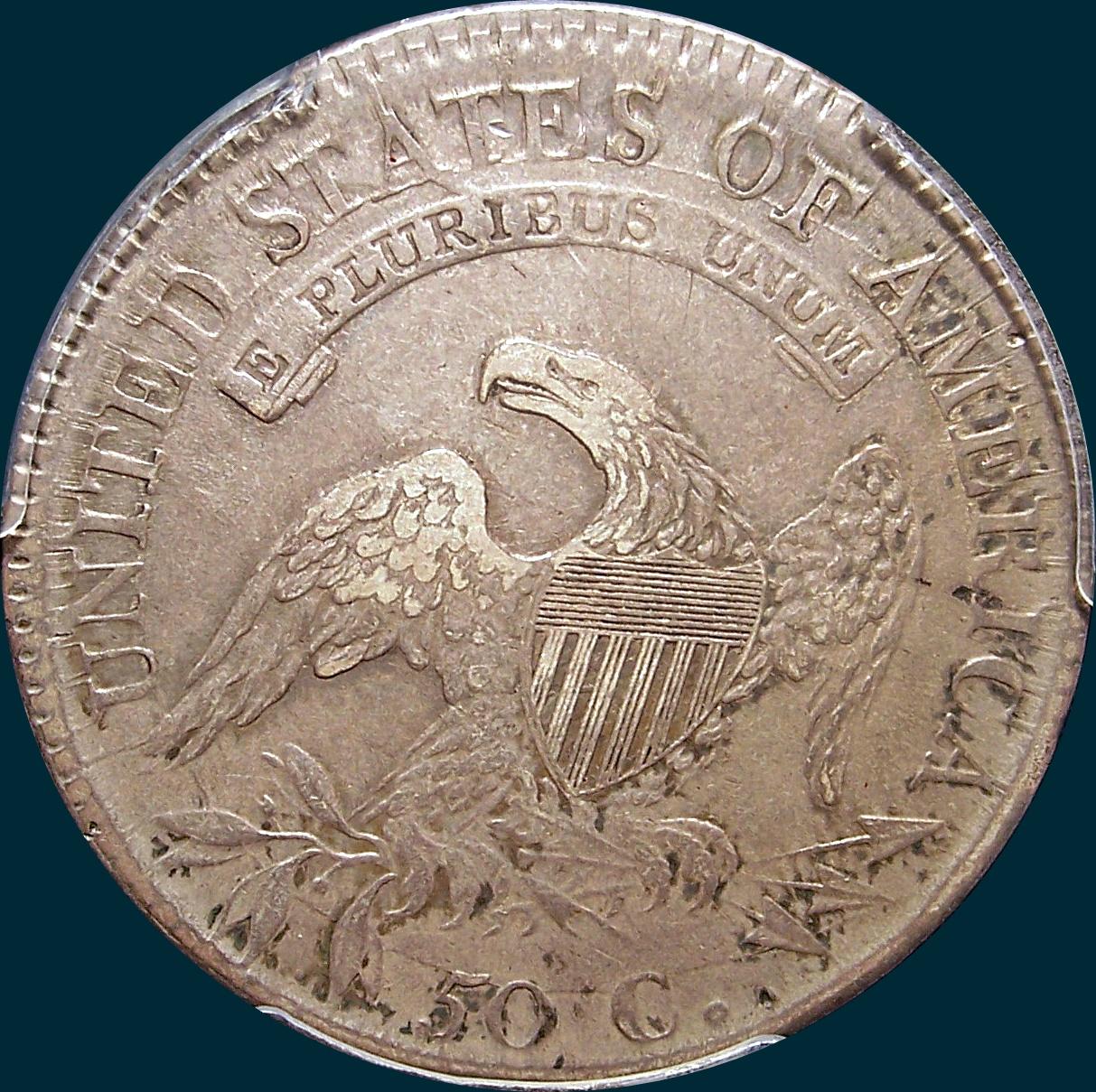 1811 o-107, small 8, capped bust half dollar