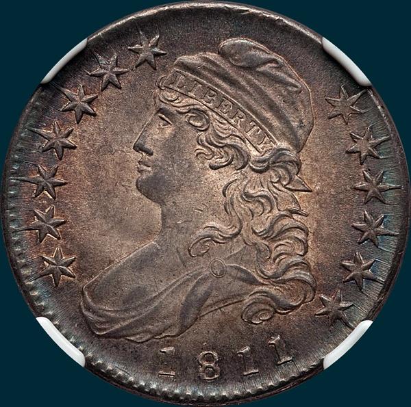 1811, O-106, Small 8, Capped Bust, Half Dollar