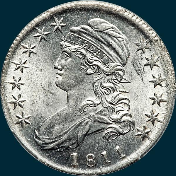 1811, O-102, 11 over 10 , Capped Bust, Half Dollar