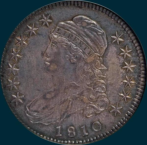 1810,O-102, Capped Bust, Half Dollar