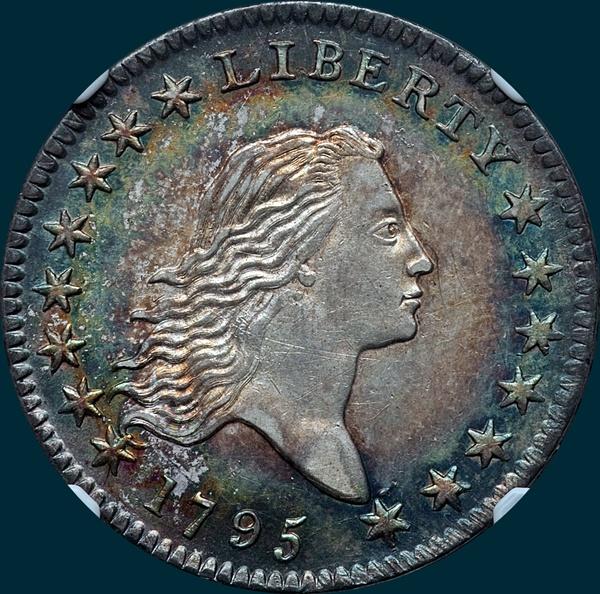 1795, O-119 Edge, Flowing Hair, Half Dollar