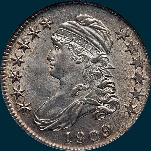 1809 O-115 capped bust half dollar