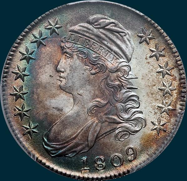 1809, O-115a R3, Capped Bust, Half Dollar
