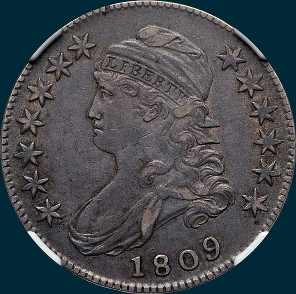 1809 O-114 capped bust half dollar