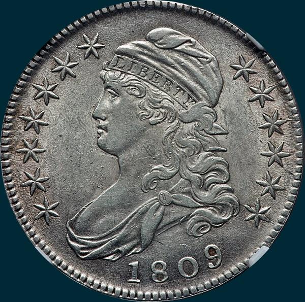 1809, O-111a,Capped Bust, Half Dollar