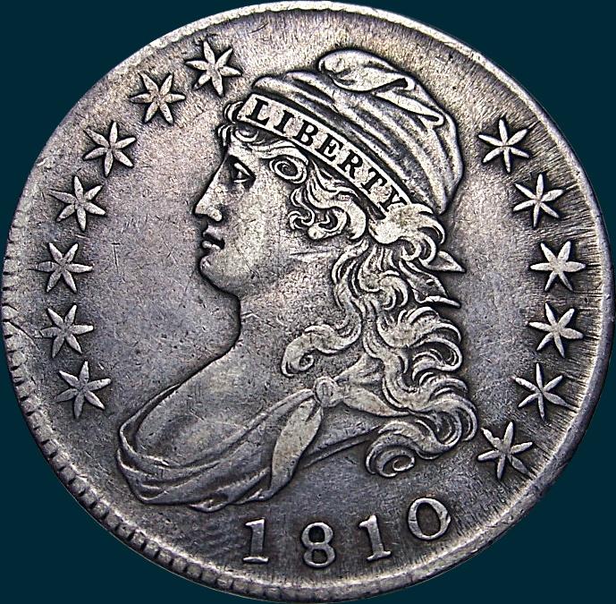 1810, O-105, Capped Bust, Half Dollar, Guido