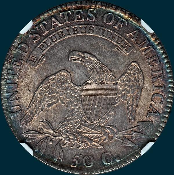 1817 O-106, capped bust, half dollar