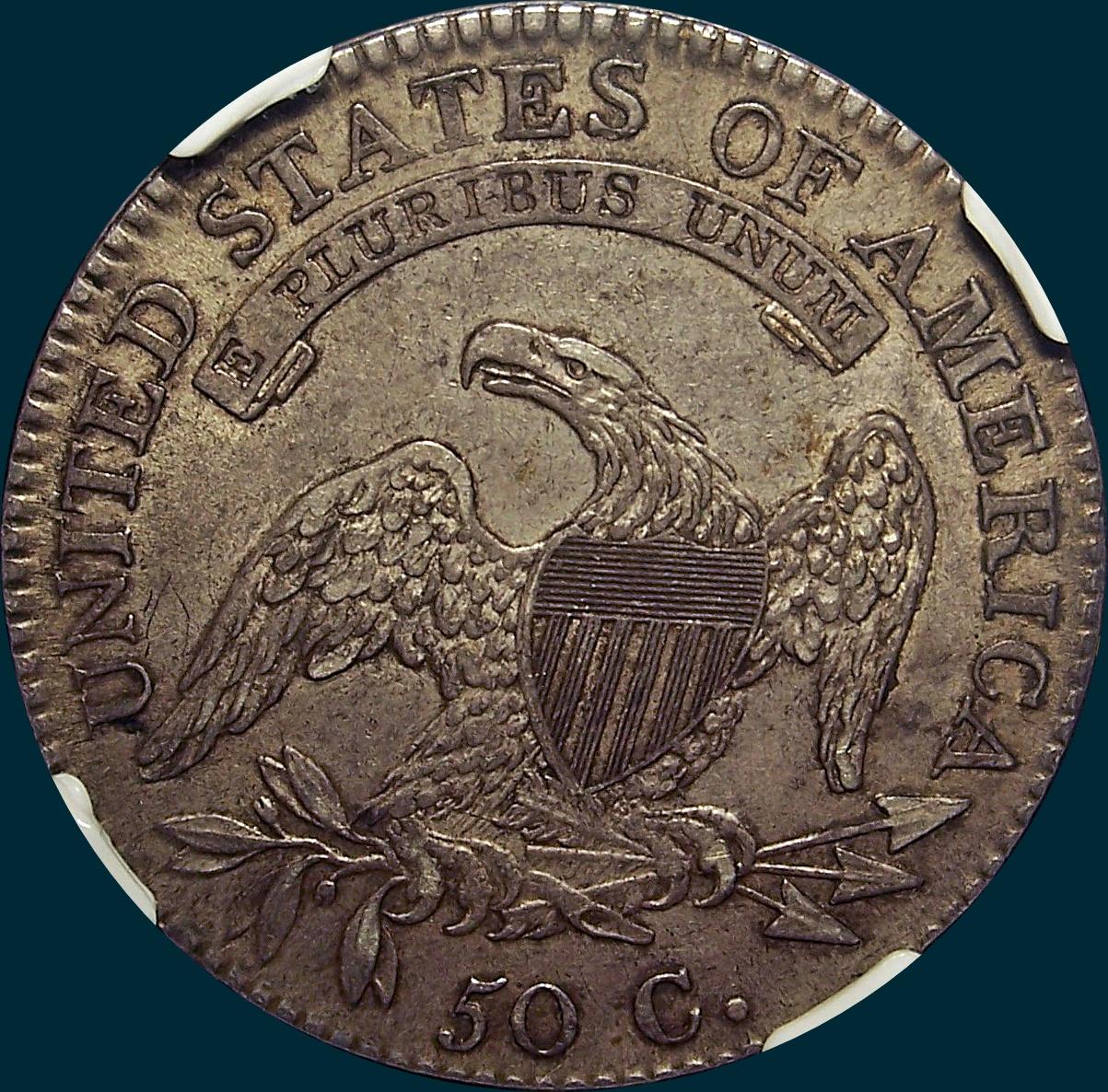1817 o-110, capped bust half dollar