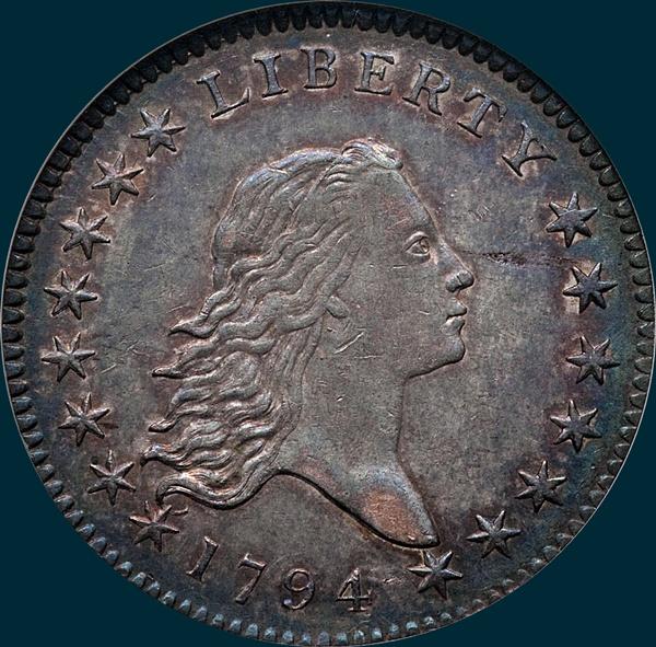 1794, O-101, Flowing Hair, Half Dollar